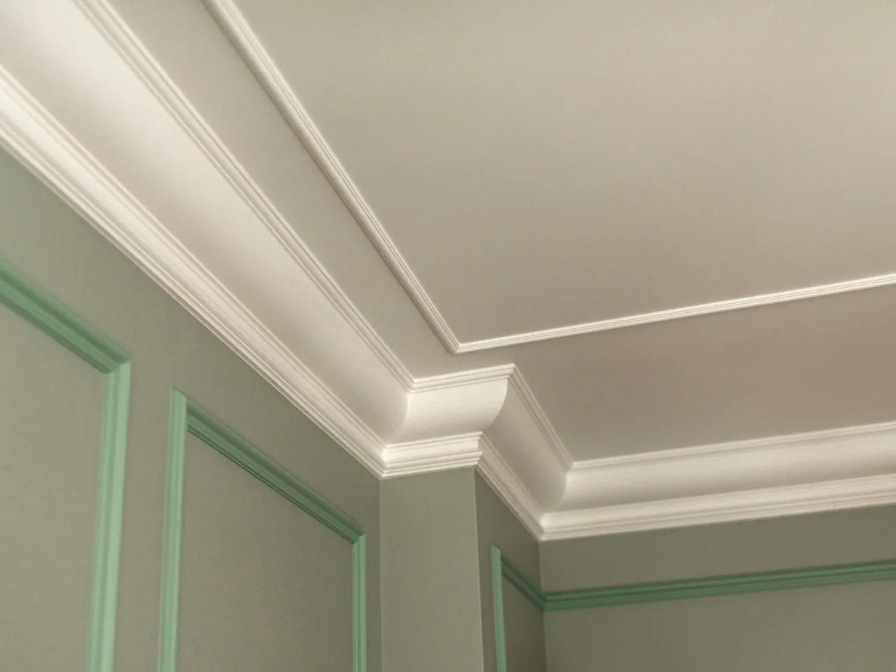 Монтаж потолочных плинтусов и багетов для завершения интерьера